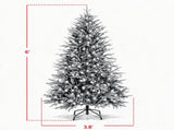 6ft Wide Christmas Tree with 300 Warm White LEDs 2345 Tips Hinged Design 36054642