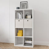 ZNTS 8-Cube Organizer Storage with Opened Back Shelves,2 X 4 Cube Bookcase Book Shleves for Home, Office 02606646