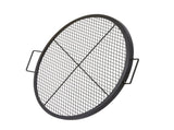 30 Inch Round Cooking Grate Heavy Duty Steel Campfire Grill Grid with Handle and Support X Wire 96361136