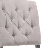 Beige and Weathered Grey Oak Tufted Back Side Chairs B062P182709
