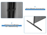 6FT Trifold 160g Polyester Cloth Plastic Foot Carbon Steel Frame Foldable Screen Gray 23785292