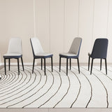 A set of 4 dining chair, modern style chair made of high-quality PU Leather fabric with thick soft W2189P168409