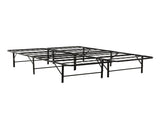 Metal Mattress Foundation Bed Frame, Cal King Size Bed Base, Bedroom Furniture, Black B011P204496