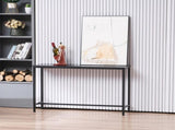 Industrial Style Porch Table Single Layer Black Oak Triamine Board 105 * 30 * 75005332