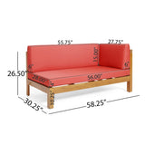 ZNTS BRAVA X-BACK RIGHT CORNER BENCH, RED 57968.00RED