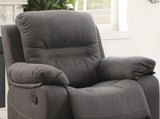 Contemporary Motion Recliner Chair 1pc Glider Rocker Recliner Living Room Furniture Slate Blue B011P205567