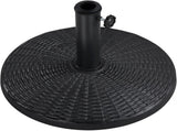 Patio Market Umbrella Base with Water-Resistant Coating, Black 65160914
