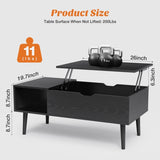 ZNTS Lift Top Coffee Table ,Wooden Furniture with Hidden Compartment and Adjustable Storage 98572719