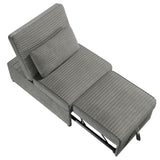 Contemporary Sleeper Sofa Chair Pillow Plush Tufted Seat 1pc Convertible Sofa Smoke Color Wide-Welt B011P281838