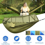 ZNTS Camping Hammock, Portable Double Hammock with Net,600lbs Load 2 Persons Hammock w/Mosquito Net 23289829