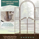 Steel Garden Arch with Gate 11057646