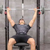1000LBS Power Cage with LAT Pulldown & Multi-Grip Pull-Up Bar Olympic Squat Rack with Dip Handles 08786952