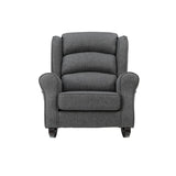 Grey Rocking Chair with Flared Arm B062P215455
