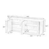 Sideboard Storage Cabinet TV Stand with wave pattern Buffet Cabinet Wooden Vertical Striped Cabinet W1162P323742