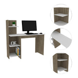 Vilna 120 Writing Desk , Four Shelves -Light Oak / White B20092055