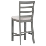 5-Piece Multi-Functional Rubber Wood Counter Height Dining Set with Padded Chairs and Integrated 9 29525346