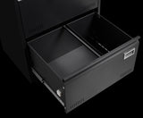 Filing Cabinet Lateral File Cabinet 3 Drawer, Blcak Locking Metal File Cabinets Three Drawer, Office W1247118742