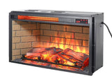 23 inch infrared quartz heater fireplace insert -woodlog version with brick W1769121294