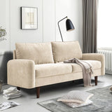 56.3" Velvet Round Arm Apartment Loveseat 98088232