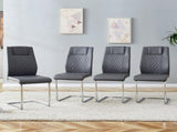 Modern Dining Chairs with Faux Leather Padded Seat Dining Living Room Chairs Upholstered Chair with W1151P490192