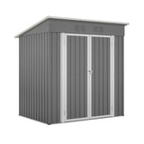 ZNTS 6'x4' Outdoor Metal Storage Shed for Garden Tools Lockable Door W2505P197225