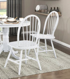 ZNTS White Finish Side Chairs Set of 2, Farmhouse Style Wooden Furniture Casual Dining Kitchen B011P239557