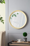D20x1.5"Transitional Decor Style Mango Wood Wall Mirror Wall Decor with Frame of Solid Mango Wood W2078130545