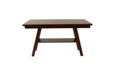 Dining Table Rectangle Dining Table w Shelve 1pc Counter Height Table Only Rubber wood Dark Walnut B011P192197