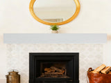 60'' Paulownia Fireplace Mantel Solid Wood Wall-Mounted & Floating Shelf for Home Decor W2640P454232