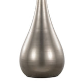 Pebble 29" Contemporary Metal Table Lamp in Aged Pewter with Natural Linen Shade from Grandview B202P224118