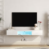 ZNTS Floating TV Stand Wall Mounted with 16 Color LEDs,63" Modern TV Stand,Floating TV Cabinet W132166344