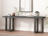 Geometric Design Console Table with Solid Pine Legs,Suitable for Entryway, Hallway, Living N711P289128D