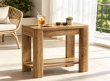 23.6 Inch Farmhouse End Table with Storage Shelf, Wooden Side Table 18133458