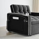 1 versatile foldable sofa bed in 3 lengths, modern sofa sofa sofa velvet pull-out bed, adjustable W2564P168269