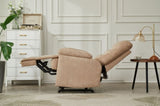 Manual Recliner Chair with Pillow Top Arms for Bedroom and Living Room in Mocha Finish B205P327485