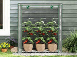 White Portable Mini Greenhouse 39"x20"x59" Tool-Free Assembly PE Grid Cover Grow Tent for Balcony 11199391