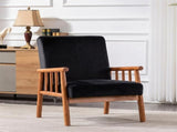 25'' Wide Classic Mid-Century Modern Arm Chair, Black B2735P506918