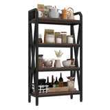 56.30'' Bakers Rack 4-Level Storage Shelves Metal and Wooden Kitchen Shelves, Kitchen Organizers and W3387P312343