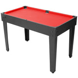 ZNTS 5-in-1 Multi-Game Table - Billiards, Push Hockey, Foosball, Ping Pong, and Basketball black/red 77723643