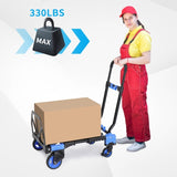 150kg 2-in-1 luggage trolley blue 18400757