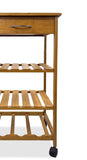 Modern Contemporary Trolley With Three Open Shelves And Storage Drawer B2741P341690