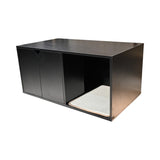35.83" Cat Litter Box Enclosure Hidden Furniture , Modern Black Cat House with W1412P271585