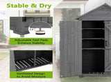 39.56"L x 22.04"W x 68.89"H Outdoor Storage Cabinet Garden Wood Tool Shed Outside Wooden Closet with 31414436