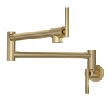Pot Filler Faucet - Wall Mount Kitchen Sink Faucet Folding Stretchable with Single Hole Two Handles, W1243P262577