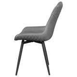 Grey Tufted Swivel Side Chair B062P153691
