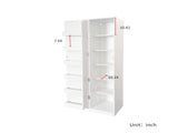 Kitchen Cabinet, White Freestanding Buffet Cupboards Sideboard with Doors & Shelves, Kitchen W331P309438