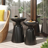 ZNTS Metal S/2 end table 73614.00BLK