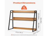 Tabletop Bookcase, Dual-Level Desk Organizer, Dimensions 37.4" x 12.6" x 35.4", Office Storage Stand 48661848