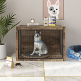 Dog Crate Furniture ,Wooden Dog Crate with Double Doors, Dog Furniture, Indoor Dog Kennel, W331P225794