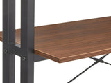 Connection 4-Tier Medium Wood Bookshelf, Walnut Finish for Adults 68037359